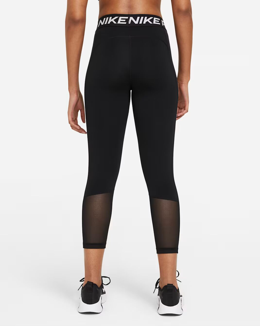 Nike Pro Женские укороченные леггинсы с вставками из сетки - NIKE