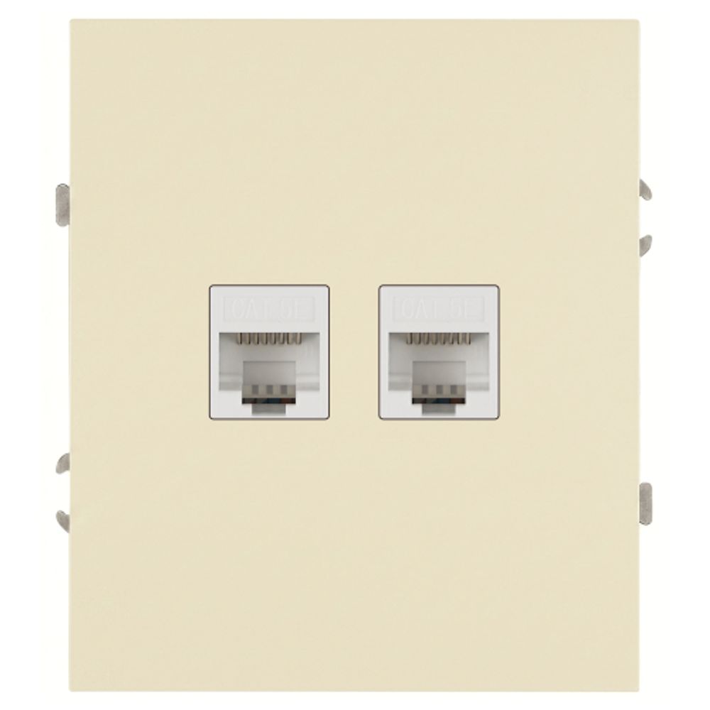Розетка ЭРА Arktik 16-3108-02 информационная двойная 2XRJ45 слоновая кость | Эра Arktik