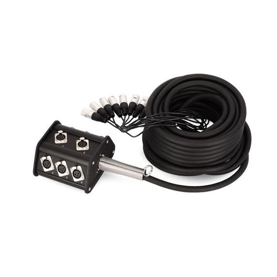 Adam Hall K 8 C 15 P - мультикор со стейдж-боксом, 8 x XLR возврат, 8 x 0.314 мм2, 15 м