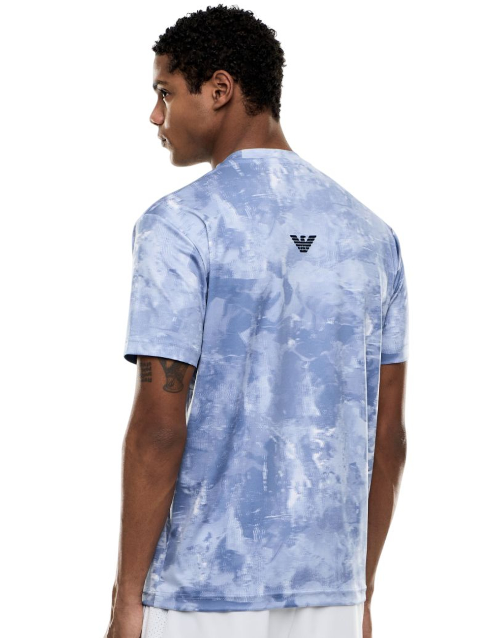 Мужская теннисная футболка EA7 Tennis Pro In Ventus7 - fancy light blue