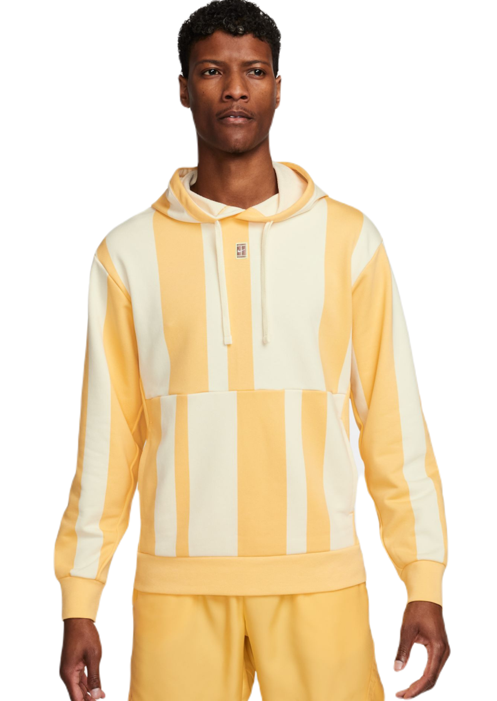 Мужская теннисная кофта Nike Court Heritage Dri-Fit Fleece Tennis Hoodie - желтый