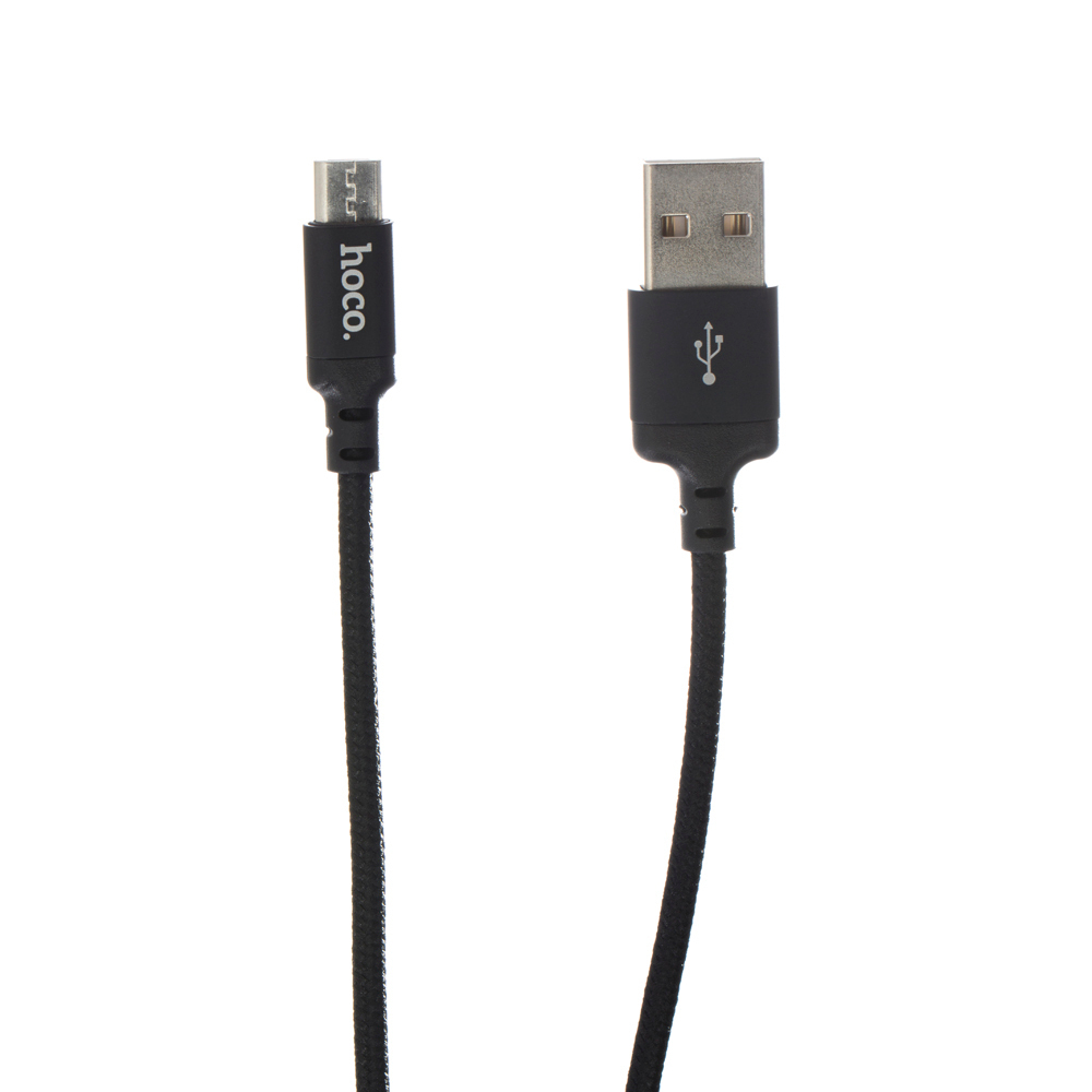 Кабель HOCO X14 USB-microUSB 2A 2м Nylon Black