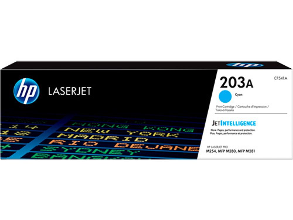 Картридж HP 203A (CF541A) для LaserJet M254/M280/M281 голубой (1.3K) Картридж HP 203A (CF541A) для LaserJet M254/M280/M281 голубой (1.3K)