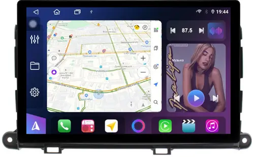 Магнитола для Toyota Sienna 3 2010-2014 - FarCar S500+TS105 монитор 13" 2K QLED на Android 14, Быстрая, CarPlay, 4G SIM-слот