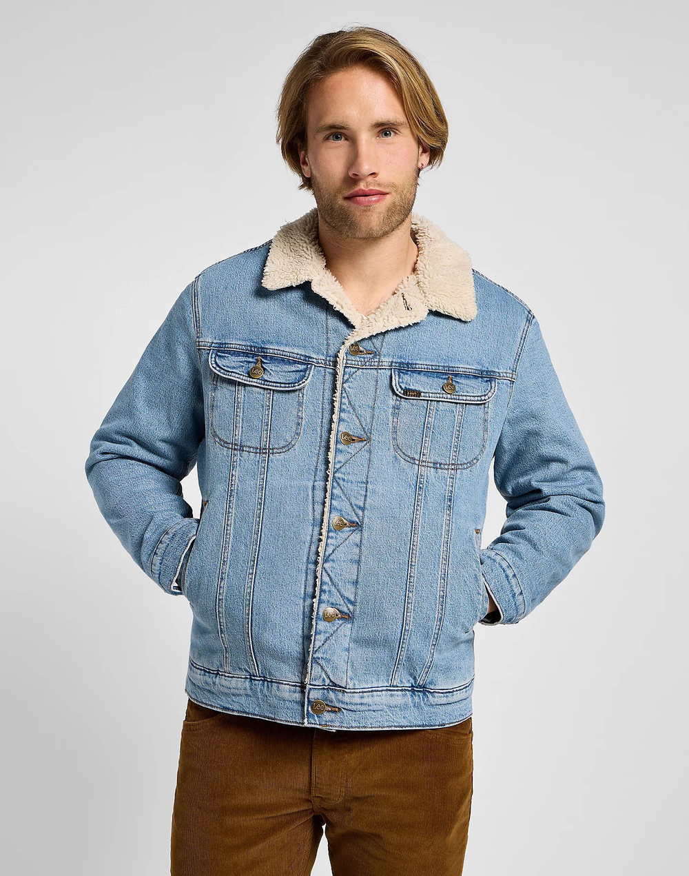 Джинсовая куртка утепленная мужская LEE SHERPA JACKET