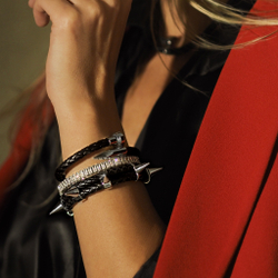 spike cord bracelet