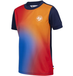 Футболка для мальчика теннисная Roland Garros 2026 Performance - clay/navy
