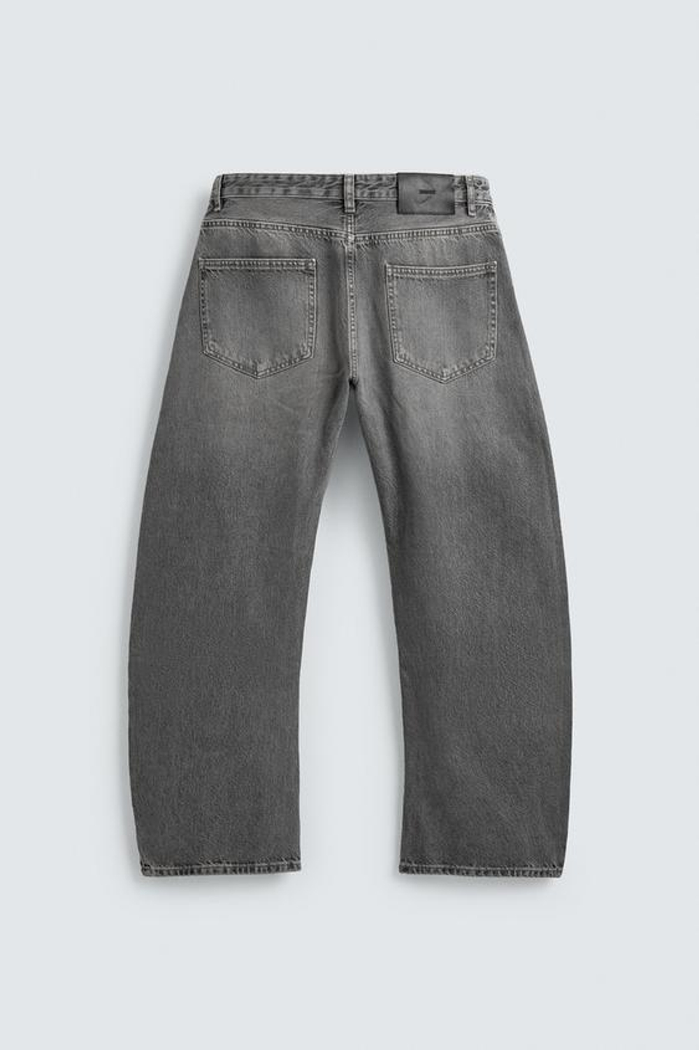 ZARA ДЖИНСЫ RELAXED BARREL FIT, СЕРЫЙ