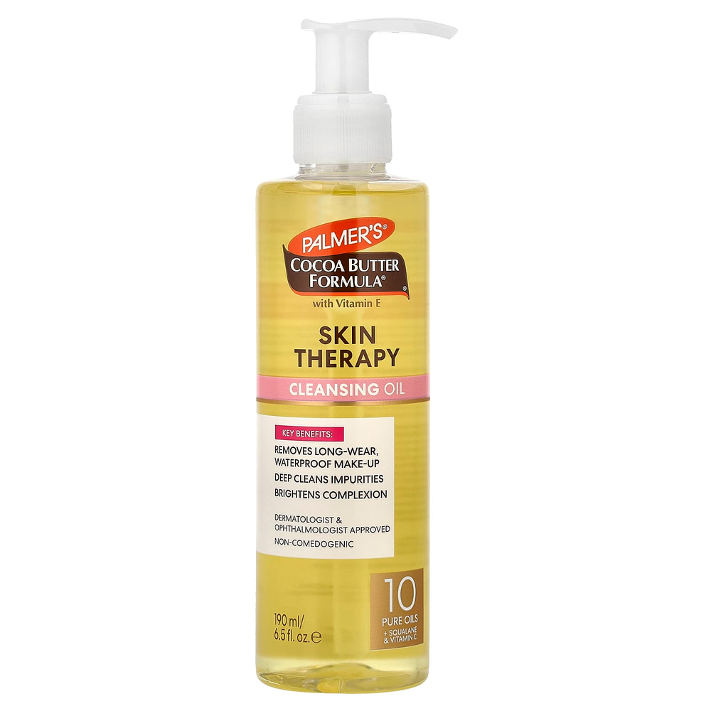 Palmer's, Cocoa Butter Formula® с витамином Е, очищающее масло для кожи, для лица, для всех типов кожи, натуральный шиповник, 190 мл (6,5 жидк. унции)