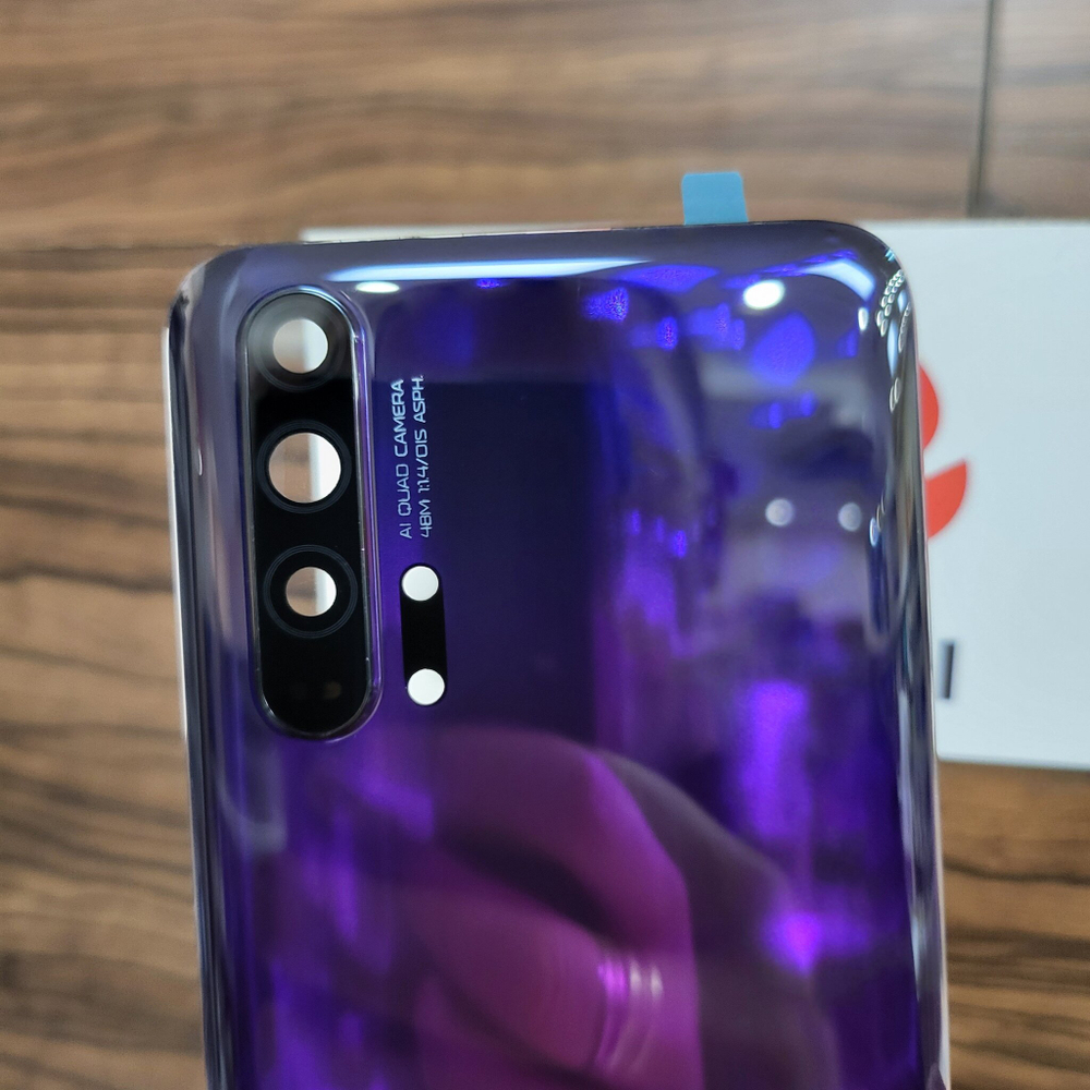 Крышка для Honor 20 Pro (заднее стекло) премиум качество цвет: Фиолетовый