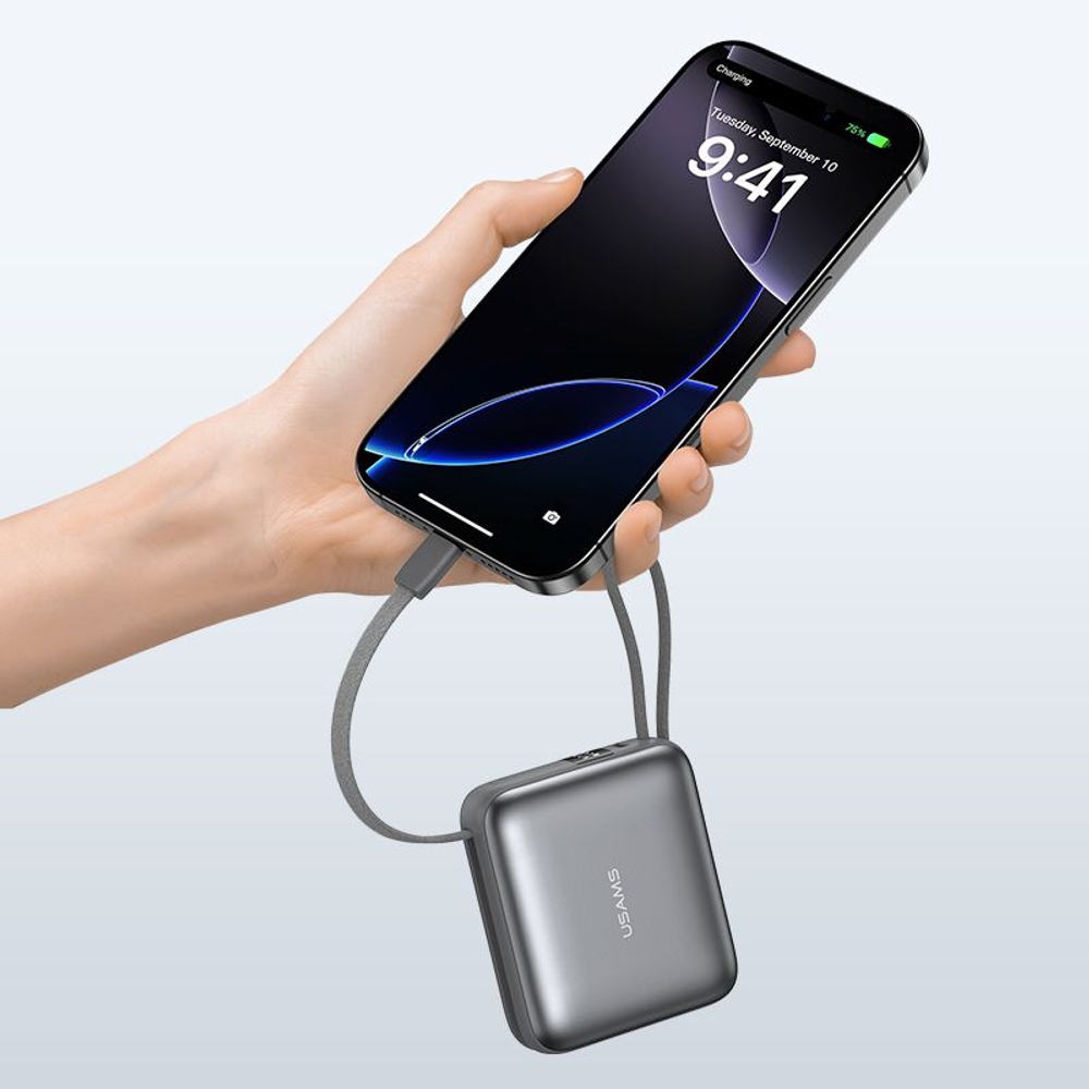 Power Bank внешний аккумулятор повербанк USAMS 10000 мАч 20W