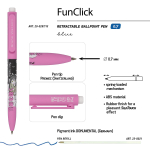 Ручка шариковая 0.7 мм синяя, 3 вида "FunClick. Manga Anime. City" (Bruno Visconti)