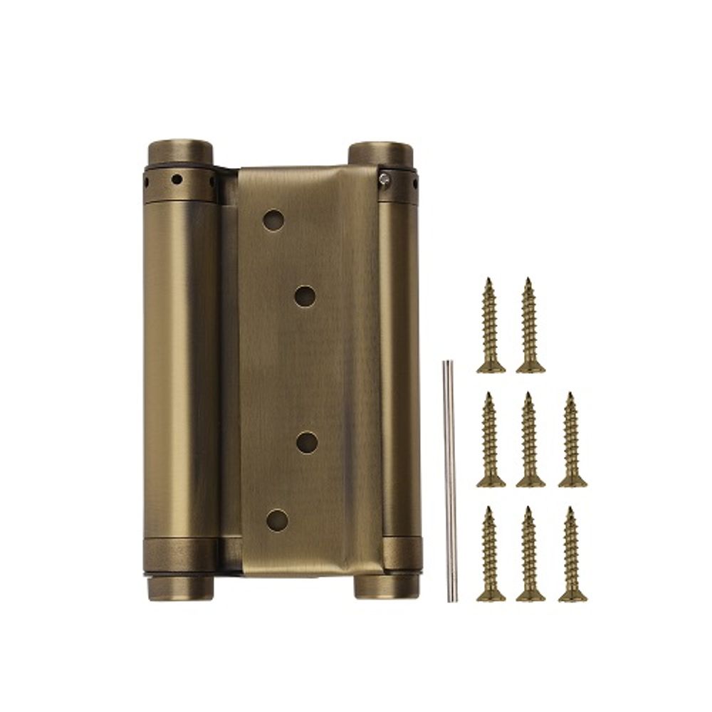 Петля пружинная двусторонняя (барная) FUARO DSH5 (125х86х1,5) INOX 201 AB бронза /65291/ (1шт)