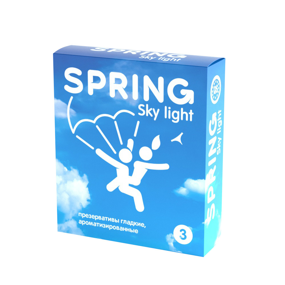 SPRING Sky Light - Презервативы ультра тонкие, 3шт.