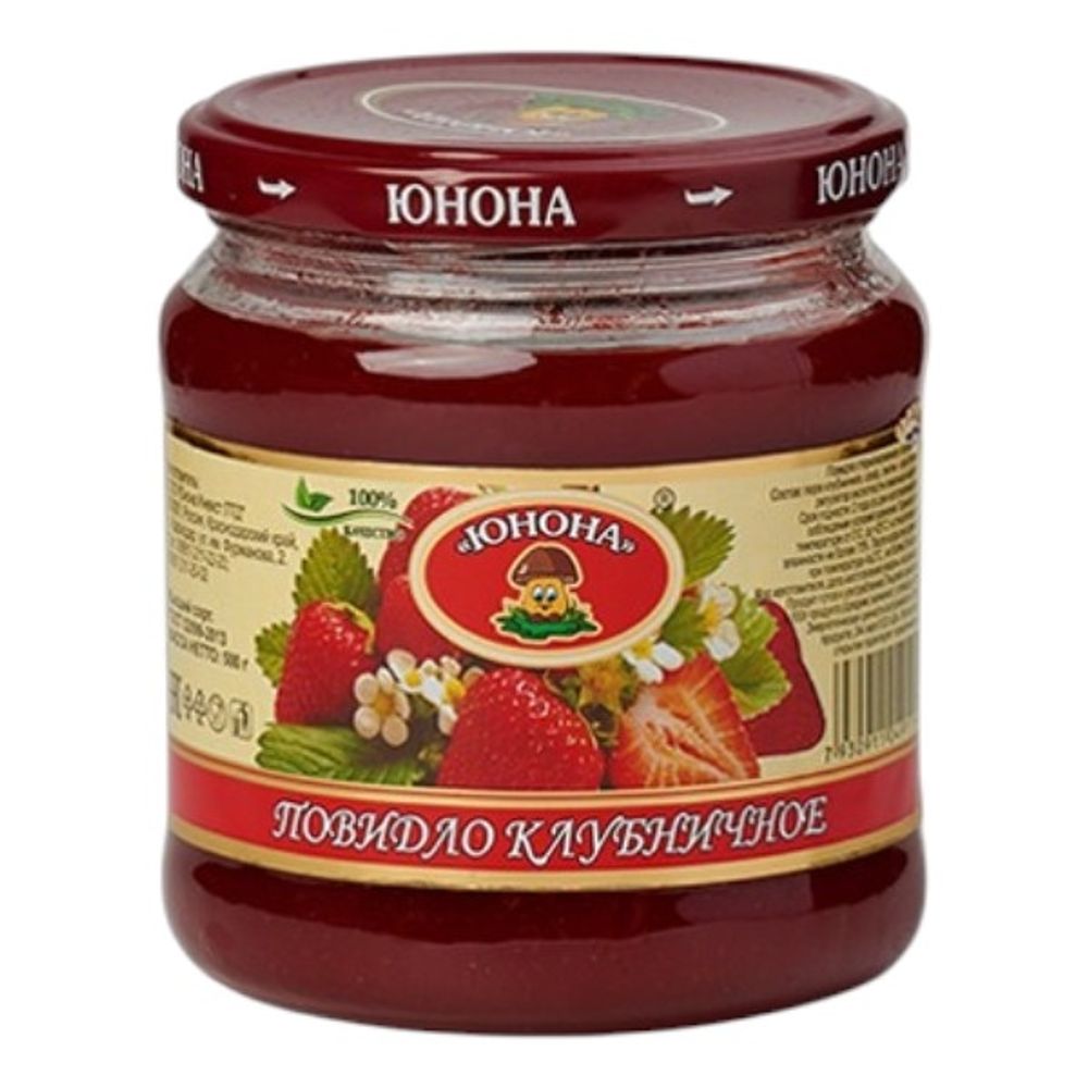 Повидло Клубничное 500 г ст/б Юнона