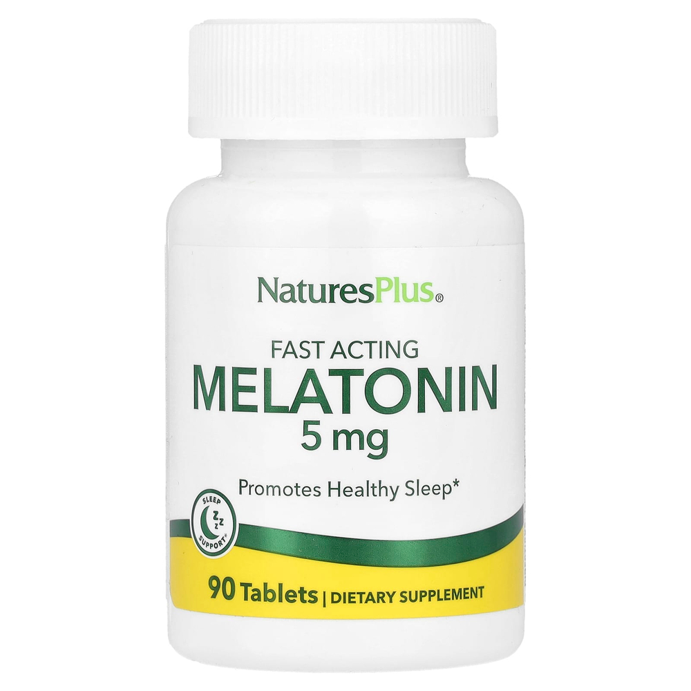 NaturesPlus, Мелатонин, 5 мг, 90 таблеток