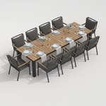 Стол обеденный ТЕЛЛА XL из тика 300x100