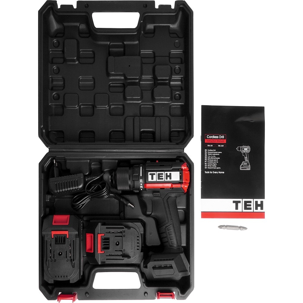 Дрель-шуруповерт аккумуляторная TEH TDBL220 20V