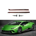 Боковые юбки из кованого карбона для Lamborghini Huracan LP640-4 Performance 2017-2019 Ламборгини Хуракан