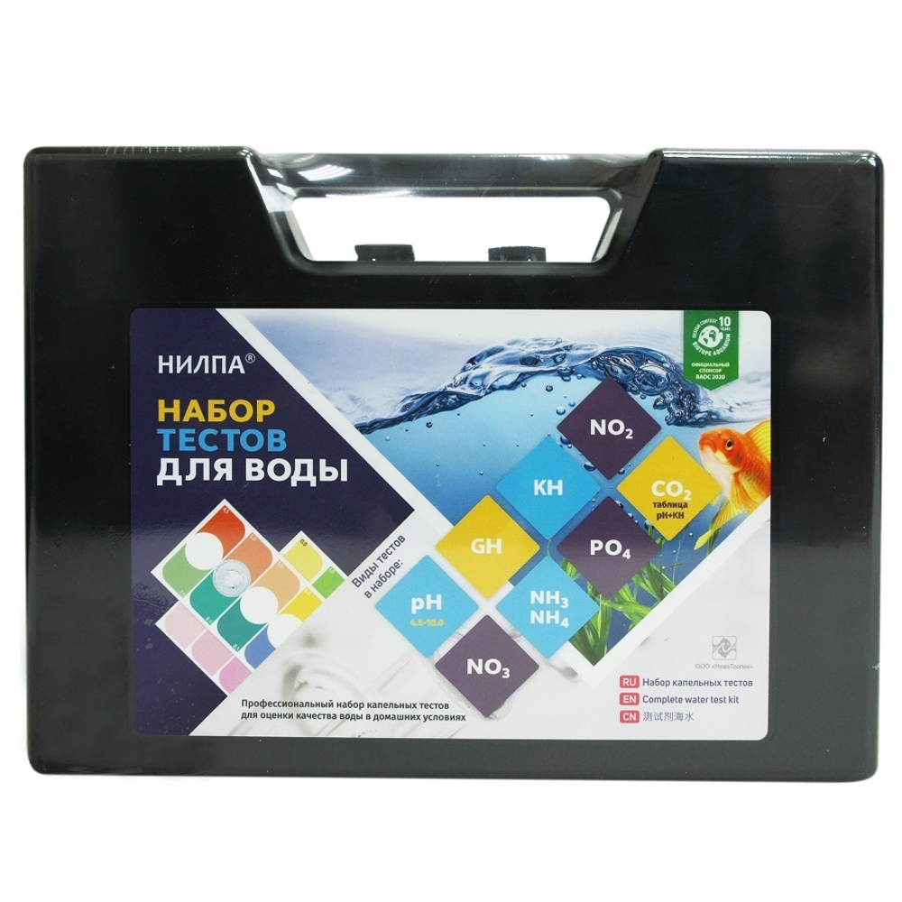 НИЛПА Набор тестов для воды 8in1 (pH, KH, GH, NH3/NH4, NO3, NO2, PO4, CO2)
