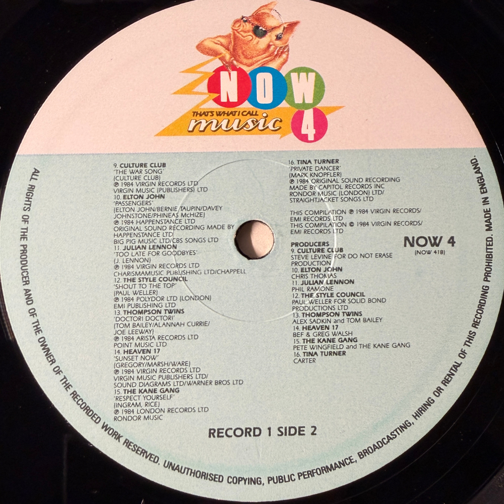 Сборник Now That's What I Call Music 4 2LP (Англия 1984г.)