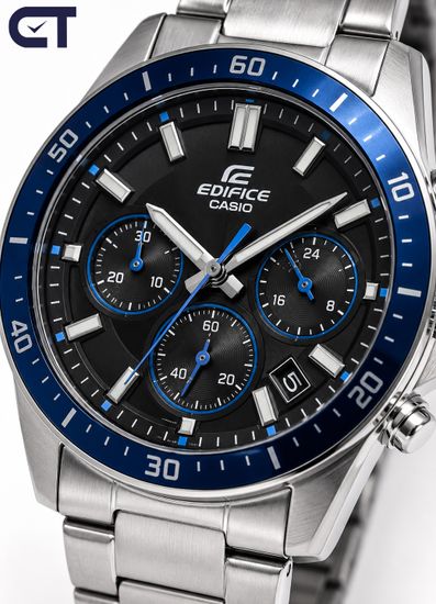CASIO EFV-540D-1A2VUDF EDIFICE мужские наручные часы — стальной хронограф с черный циферблатом