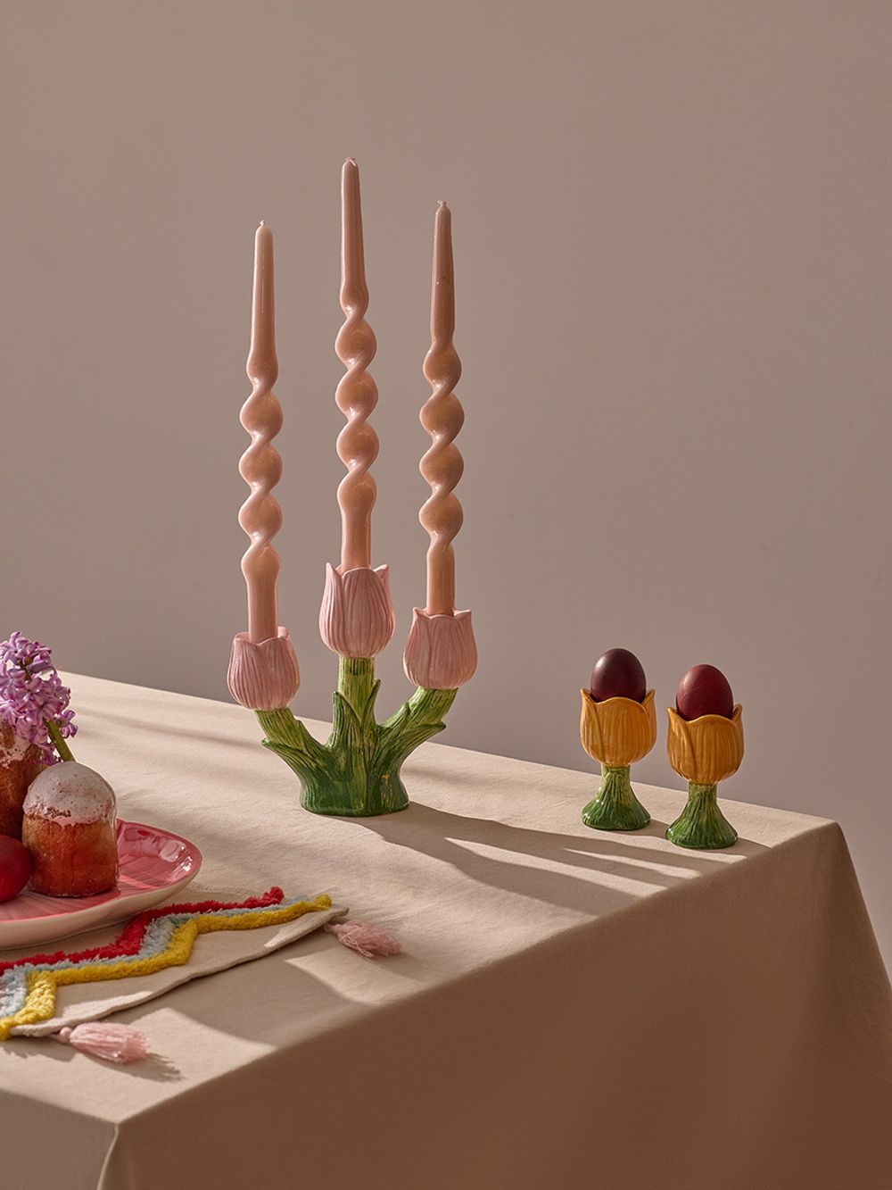 Подсвечник Floret для трех свечей из коллекции Blossom, 20 см