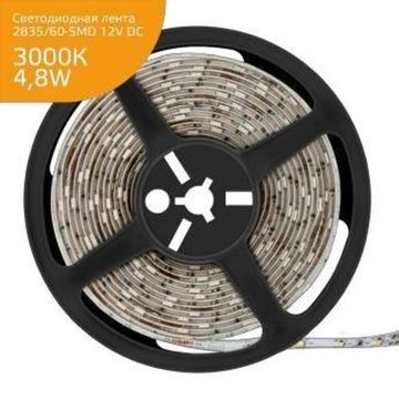 Лента Gauss LED Elementary 2835/60-SMD 4.8W  12V DC тёплый белый IP20 (ZIP Bag 5м) 355000105