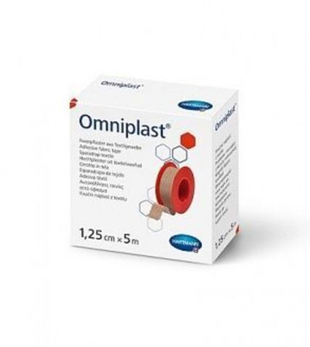 OMNIPLAST - фикс.пластырь из текстильной ткани /цвет кожи/ 1,25см х 5м 1шт.