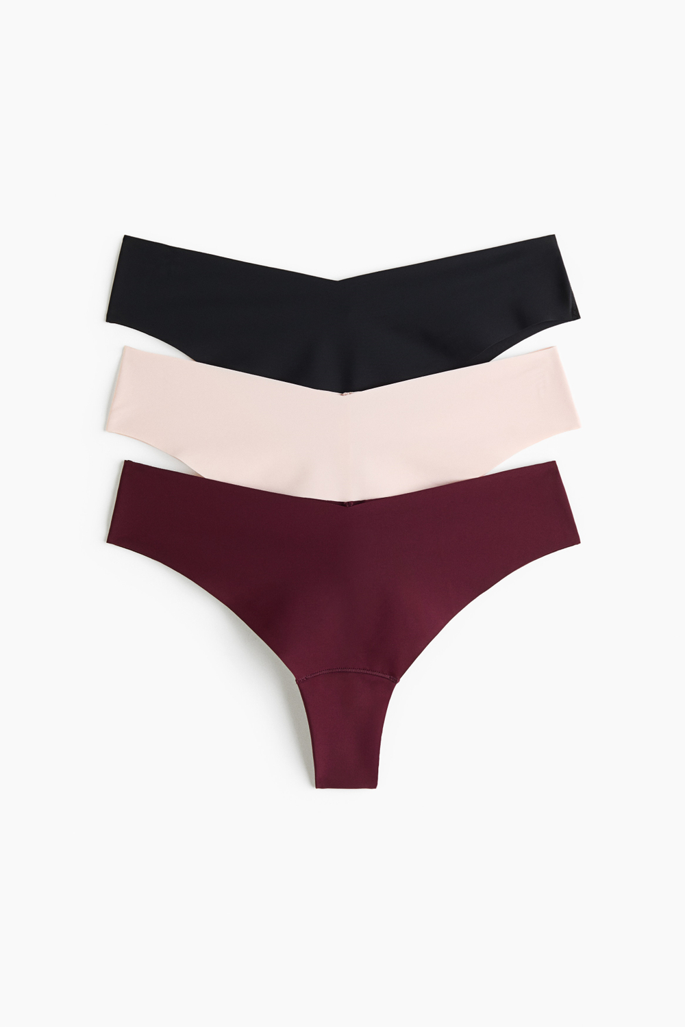 Комплект из 3 бесшовных трусов бразилиана - H&M