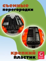 Ящик рыболовный трехполочный для хранения снастей