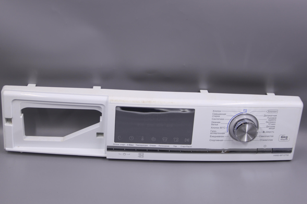 Модуль индикации 0021800098H стиральной машины Haier HWD60-BP12758 (В сборе с пластиком)