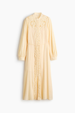 Платье с хлопком и кружевом - H&M