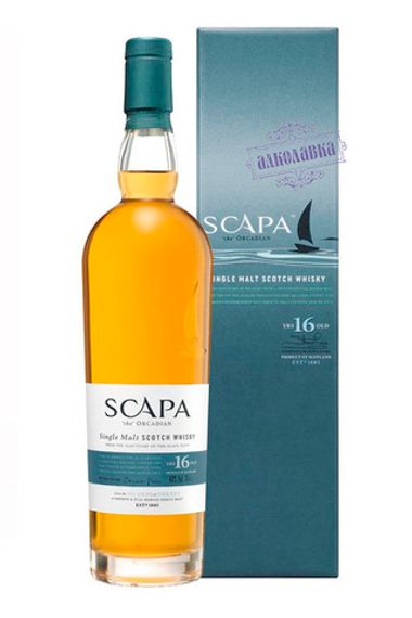 Скапа. Шотландский виски, 16 лет выдержки. 0,7 л/Scapa. Scotch whiskey, 16 year-old. 0.7 L.