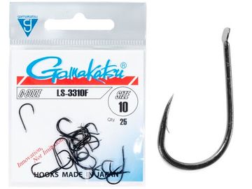 Крючки Gamakatsu LS-3310F HOOKS BLACK разм. 10 25шт.