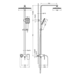 Timo SX-1013/00 Selene Душевая система для ванны 290х190/124х92 мм, 1/1 режим хром