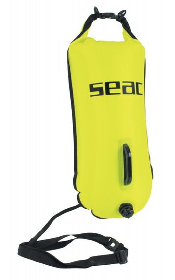 Буй сигнальный для плавания Seac Sub Safe Dry 28 л желтый
