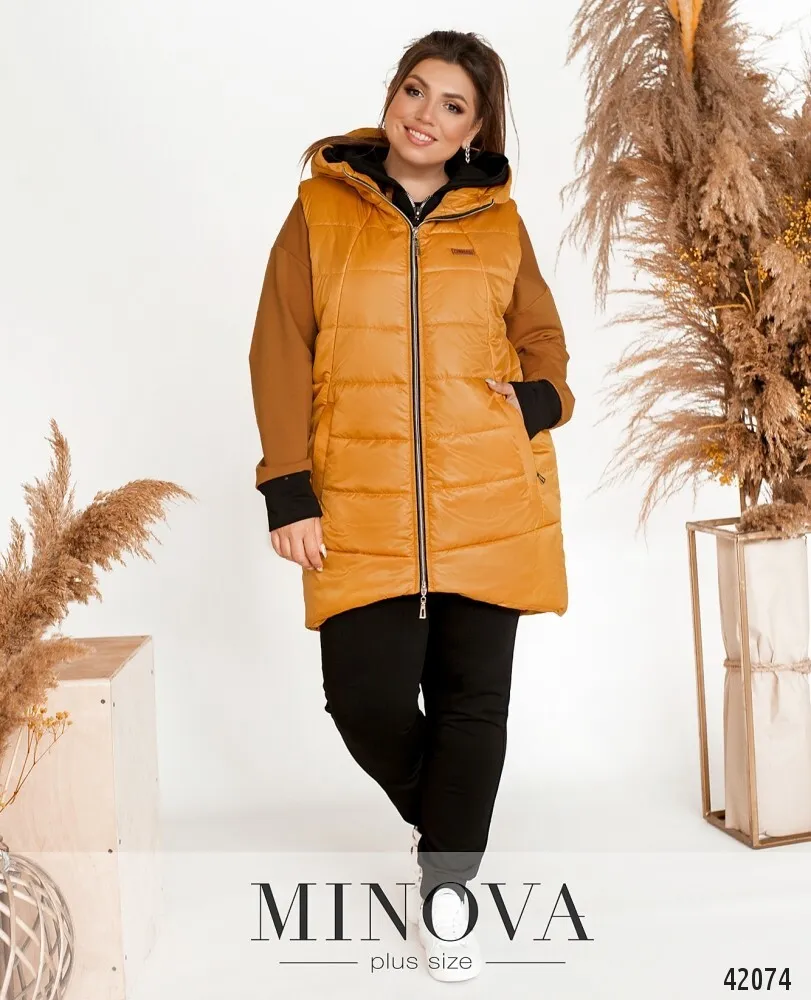 Костюм 17-229-горчица-чёрный Minova