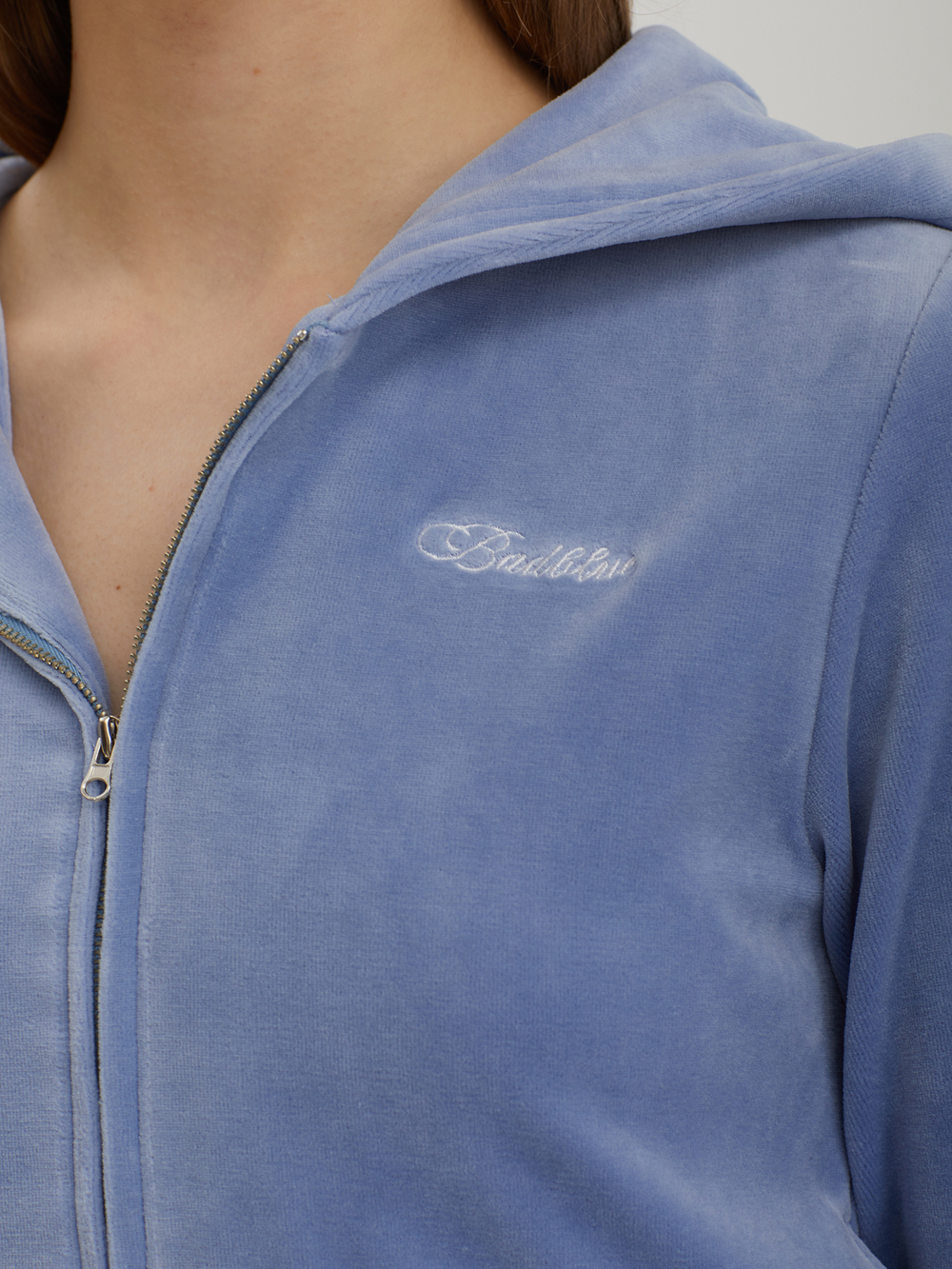 Женская Толстовка Velour Ear Zipup Crop