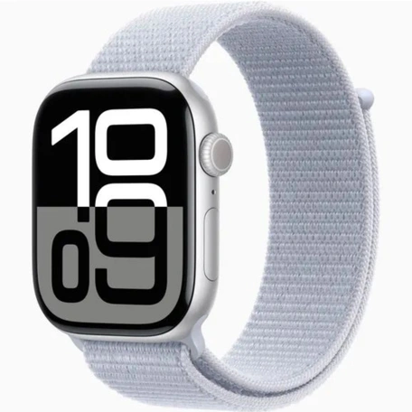 Умные часы Apple Watch Series 10 GPS 46 мм Silver Aluminium Case with Blue Cloud Sport Loop