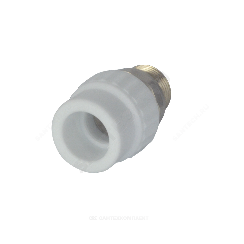 Муфта PP-R комбинированная разъемная белая Дн 20х3/4" НР для радиатора VALFEX 10159120