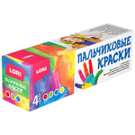 Пальчиковые краски 4 цв. по 40 мл. (Lori)