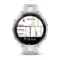 Garmin Forerunner 965 белые, титановый безель, с белым ремешком
