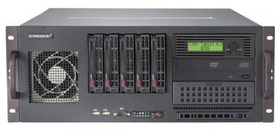 Сервер Supermicro SuperServer 6048R-TXR без процессора/без ОЗУ/без накопителей/количество отсеков 3.5" hot swap: 5/2 x 600 Вт/LAN 1 Гбит/c