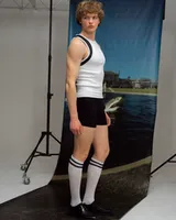 Белая майка с вставками 