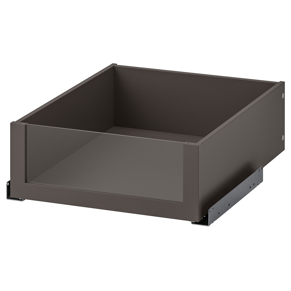 IKEA KOMPLEMENT  (ИКЕА КОМПЛЕМЕНТ)  -  Ящик со стеклянным фасадом - тёмно-серый 50x58 см