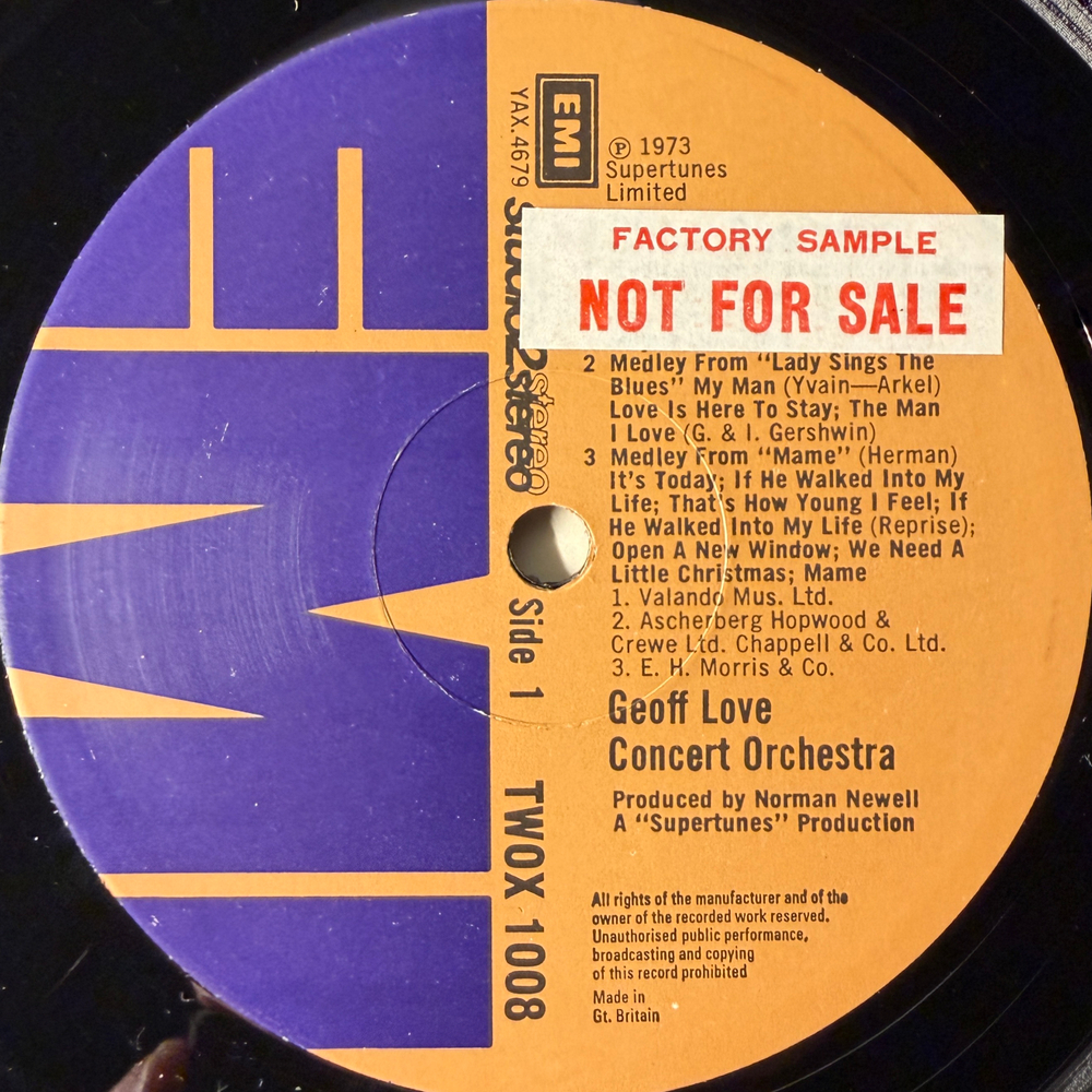 The Geoff Love Concert Orchestra ‎– In Showbusiness (Англия 1973г.) Promo