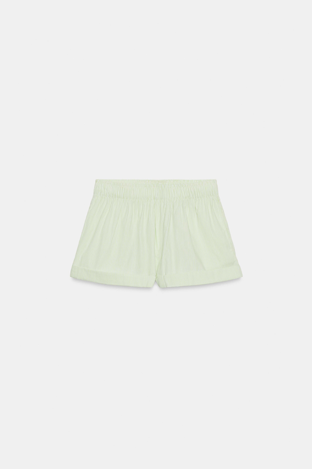 ШОРТЫ ИЗ ПОПЛИНА В ПОЛОСКУ — ZARA