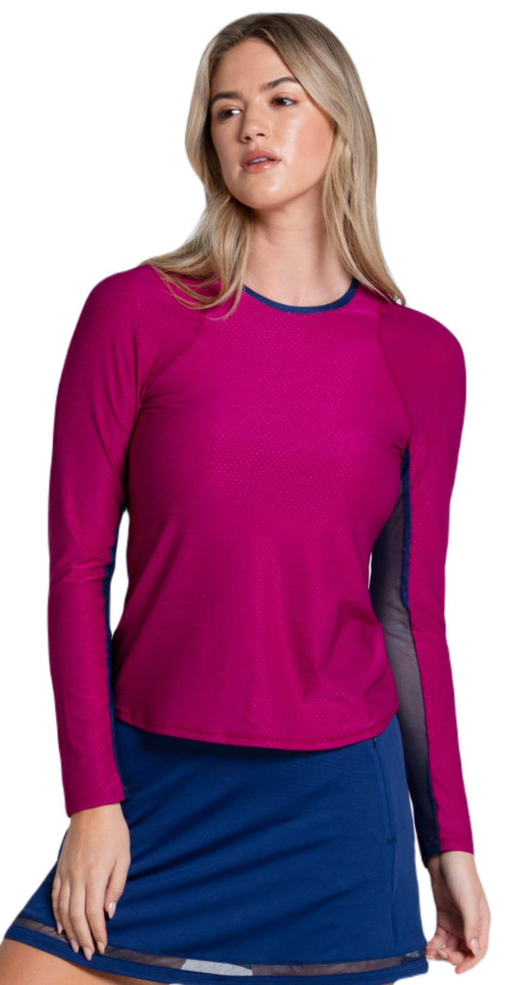 Женская теннисная футболка (дл. рукав) Lucky in Love The Berry Buzz Shimmer On Long Sleeve