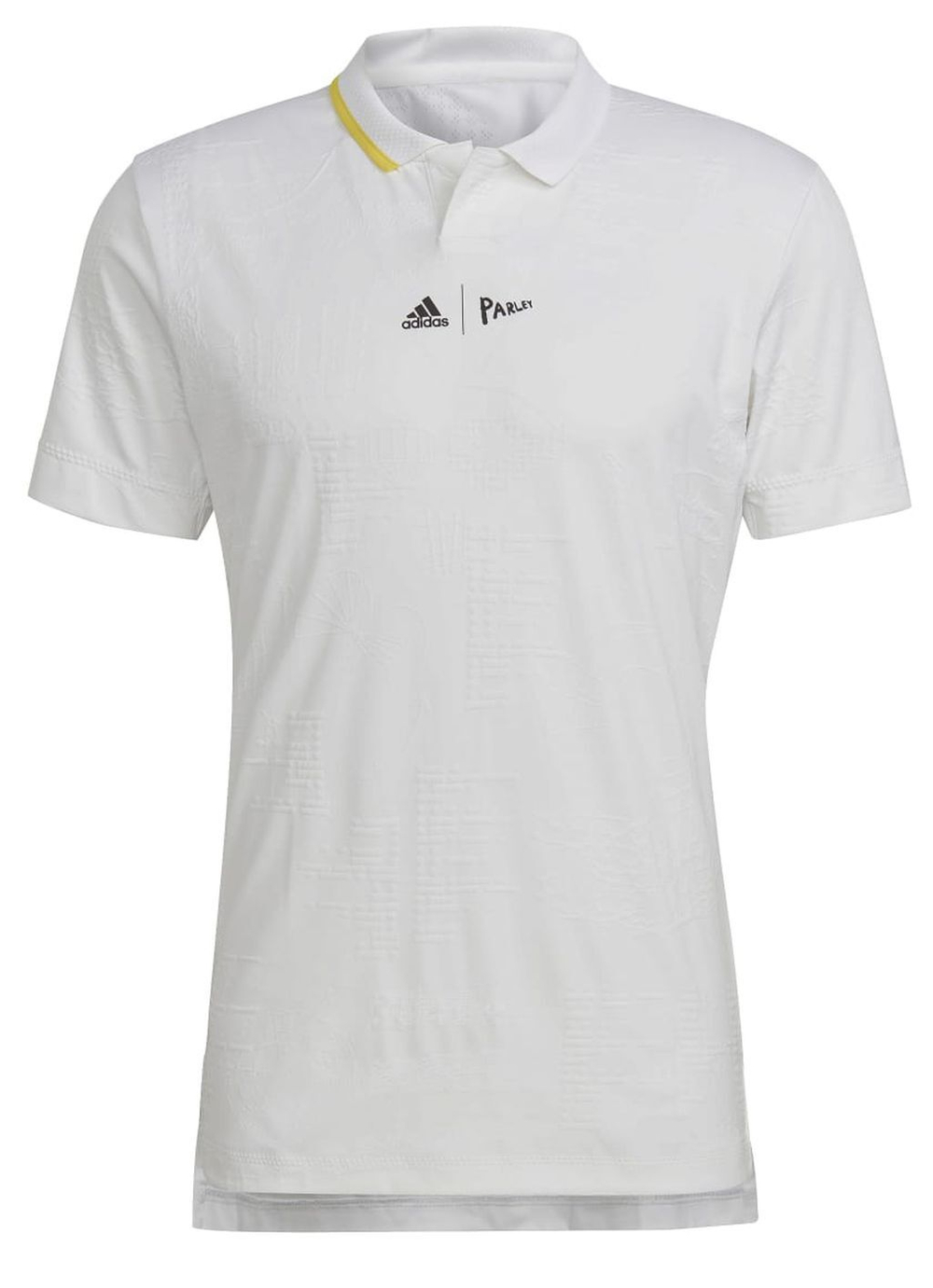 Мужское теннисное поло Adidas London Polo - white/impact yellow